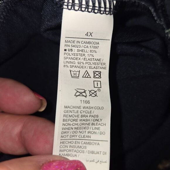 Old Navy Plus Size Floral Tie Back One Piece Swimsuit Size 4x - Picture 5 of 6